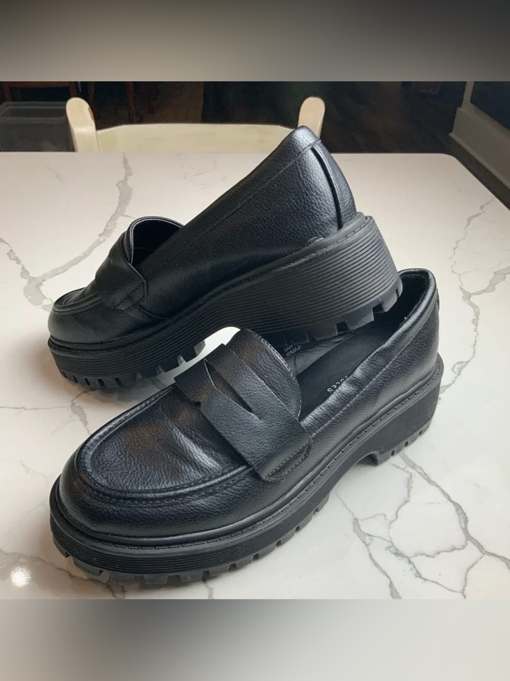 Sincerely Jules Broadmoor Black Chunky Penny Loafers size 7.5